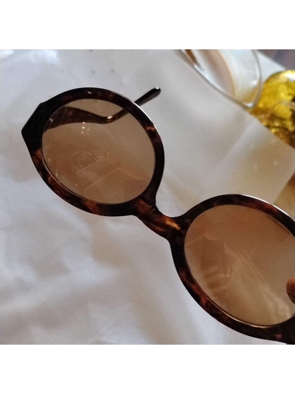 Anne Klein Tortious Shell Sunglasses. Made In Italy.